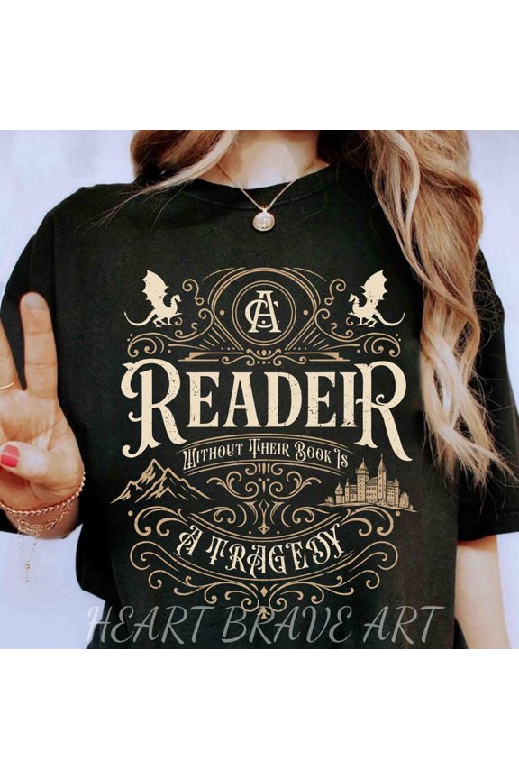 Fourthwing Inspired Reader, A Reader Without Their Book Is A Tragedy, Fourth Wing Hoodie, Basgiath War College, Dragon Rider, Bookish Gift