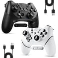 thumbnail image 1 of Fousixdi Wireless Controller for Switch 2/Switch/Lite/OLED, 2 pack, Turbo/Ergonomic (Black&White), 1 of 8