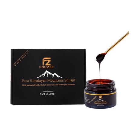 Fouzee Himalayan Shilajit Supplement, All Natural, Fulvic Acid for Energy & Immunity, 2.12 Oz