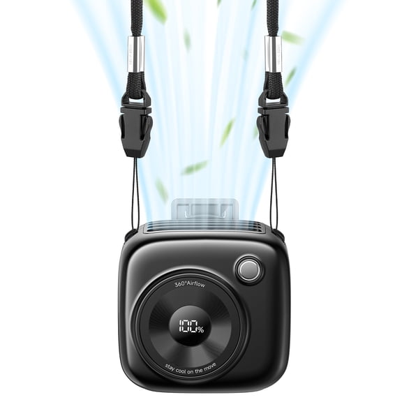 Fovendi Portable Neck Fan, Mini Personal Fan with Cute Camera Design for Gift Girls Woman Travel Outdoor