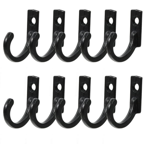 Fovewise 10pcs Zinc Alloy Coat Hooks Pastoral Style Wall Mounted Rustic Style Clothes Hooks Wall Mounted Coat Hooks Heavy Duty Wall Hook