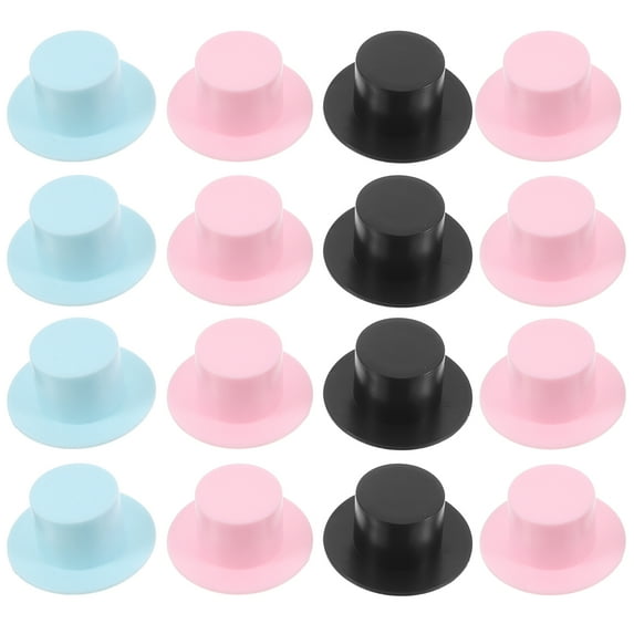 30pcs Plastic Mini Top Hats Clown Hats Decorative Craft Accessories for Christmas Party Supplies