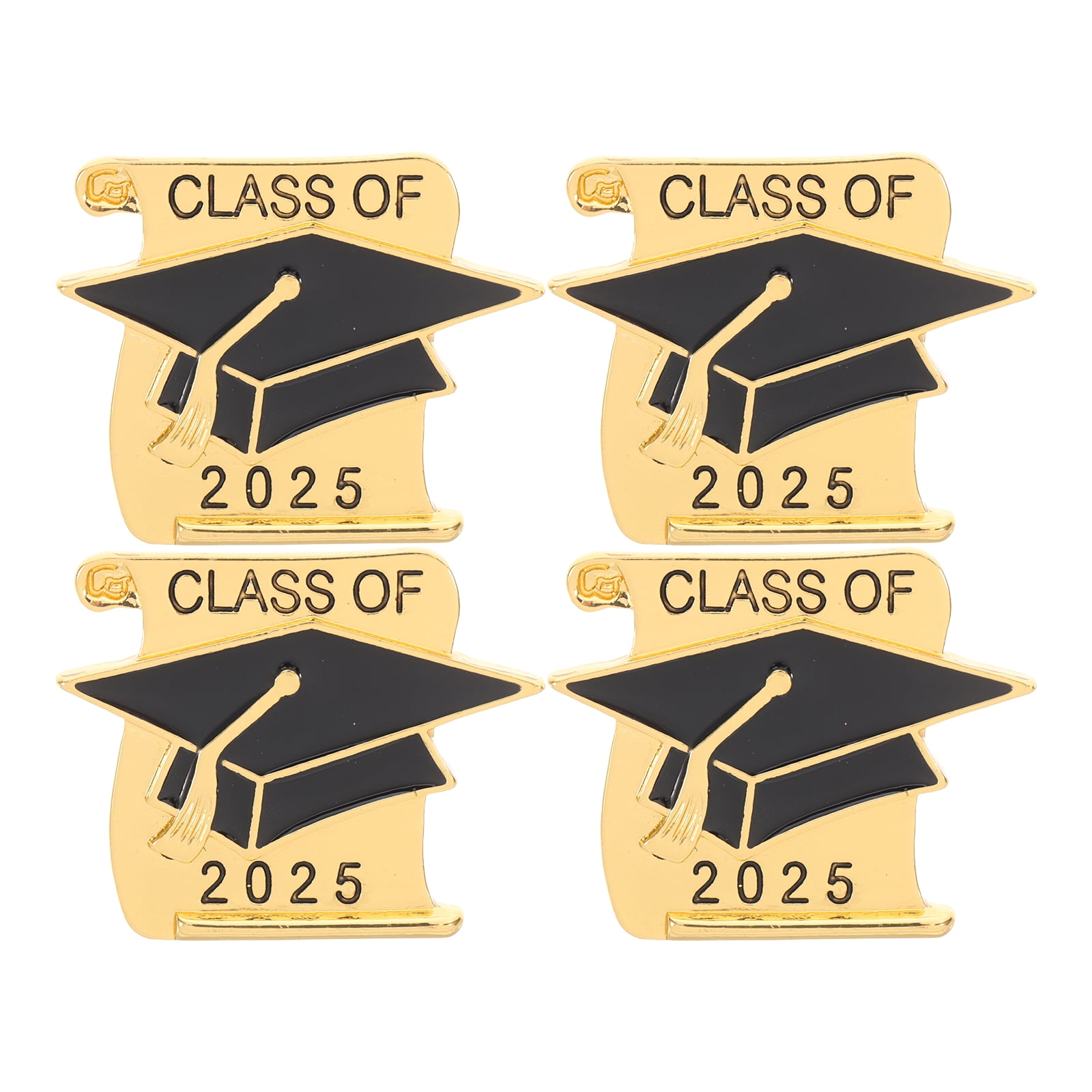 Fovewise 4 Pcs Class Of 2025 Graduation Cap Lapel Pin Souvenir Enamel