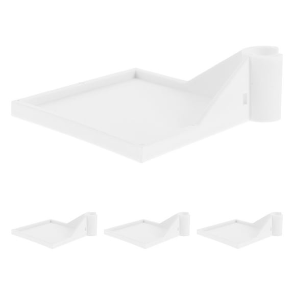 Fovewise 4pcs Grow Tent Corner Shelf Plastic Heavy Duty Grow Tent Pole Mount Shelf Grow Tent Pole Rack Grow Tent Accessories