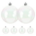 thumbnail image 1 of Raindrops Iridescent Plastic Ornament Balls for Decoration Clear Christmas Tree Pendant 8cm Round Ornaments for Party Wedding, 1 of 8