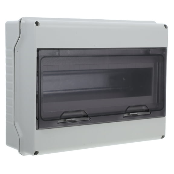Fovewise Breaker Box Distribution Box with Clear Window 12 Way IP65 Clear Cover Electrical Box ABS Power Electronic Junction Box Din Rail Enclosure for