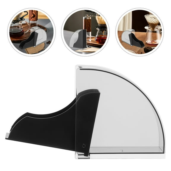 Fovewise Transparent Coffee Filter Holder with Lid, Paper Filter Storage Box for Home, Kitchen, and Coffee Shop Use