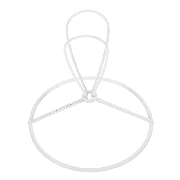 Fovewise DIY Chandelier Lampshade Frame for Ceiling Light Fixtures Metal Wire Lamp Shade Ring Lampshade Making Supply for Table Lights White 90 MM