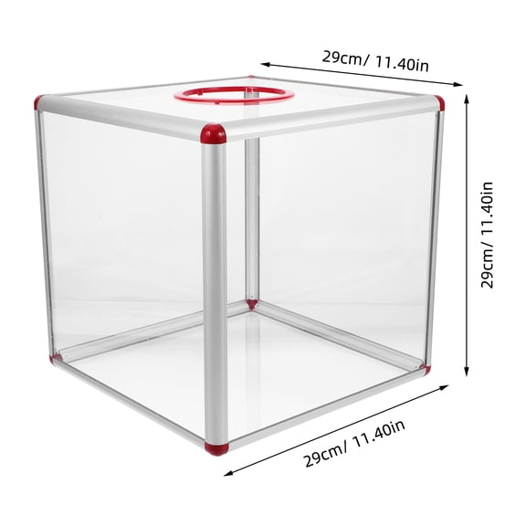 Fovewise Large Clear Acrylic Donation and Suggestion Box with Slot, Voting and Raffle Ticket Collection for Events, Parties, and Fundraisers