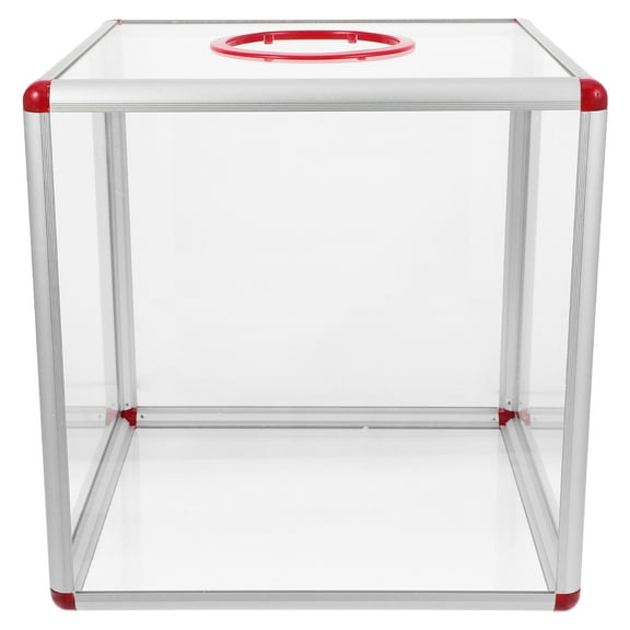 Fovewise Large Clear Acrylic Donation Box Suggestion Box With Slot Voting Box Raffle Ticket Box For Events And Parties Compact And Visible Winner