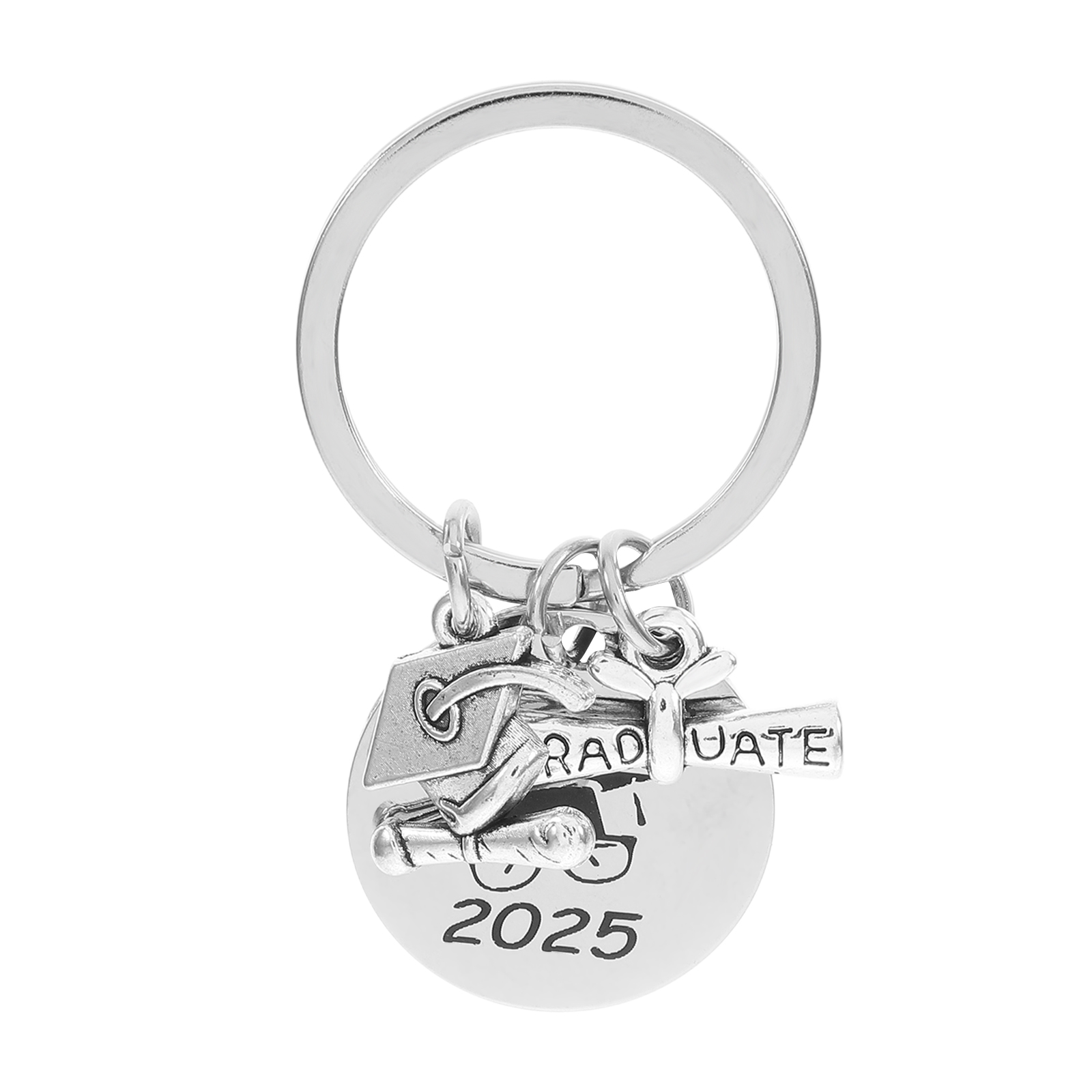 Fovewise Stainless Steel Graduation Keychain Class of 2025 Diploma ...