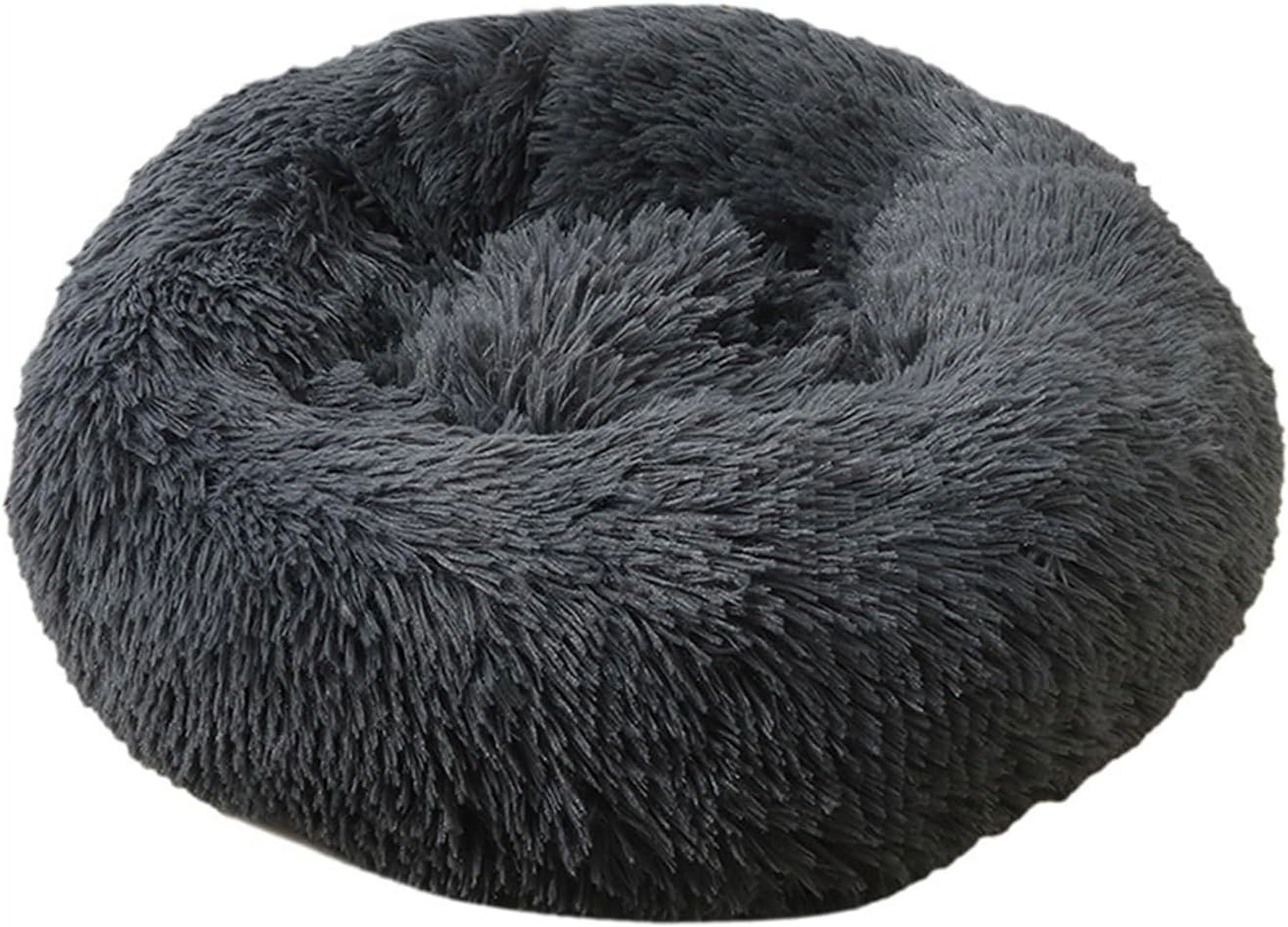 Fovien Calming Donut Dog Bed,AntiAnxiety, Self Warming, Cozy Soft Plush Round Pet Bed