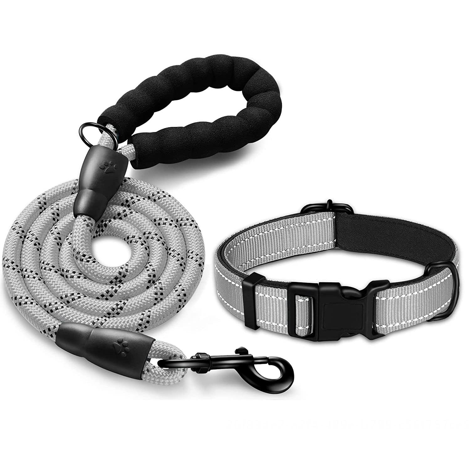 Fovien Dog Collar and Dog Leash ,Reflective and Adjustable Dog Collar