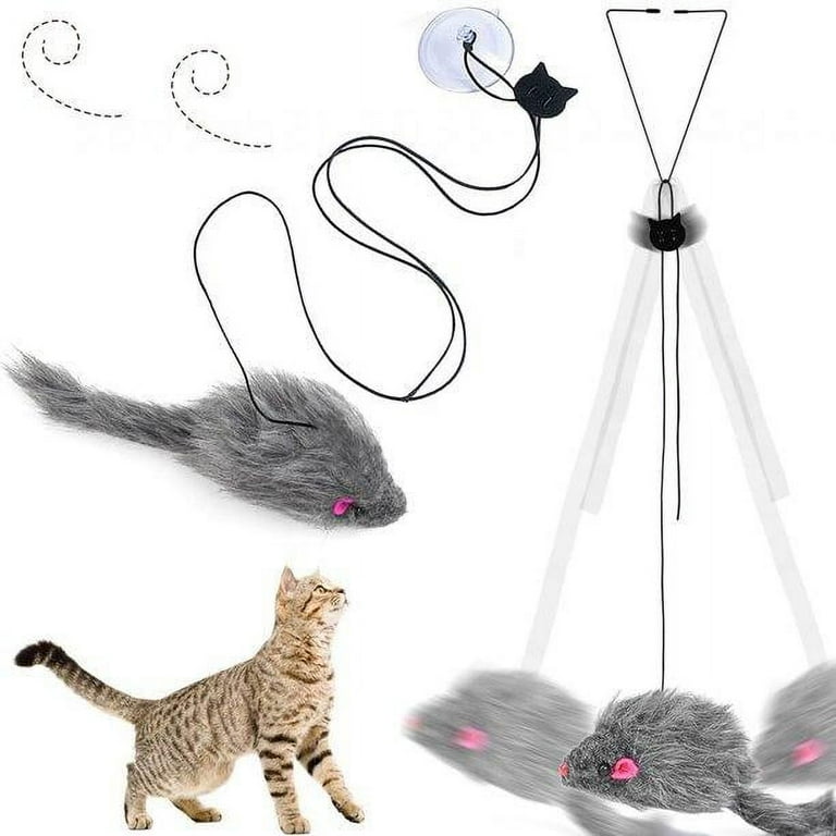 Cat toy on a cheap stick