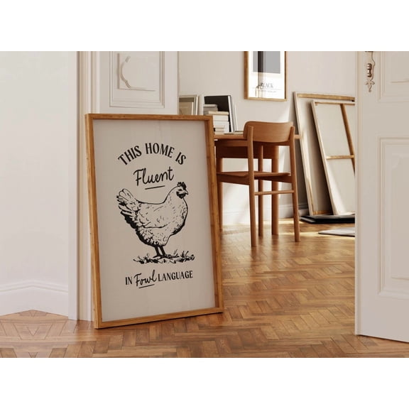 Fowl Kitchen Print, Chicken Art, Unframed Paper Poster 8x10in