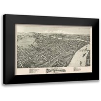 Fowler 14x10 Black Modern Framed Museum Art Print Titled - Parkersburg West Virginia - Fowler 1899