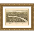 thumbnail image 1 of Fowler 14x11 Gold Ornate Wood Framed with Double Matting Museum Art Print Titled - Fairmont Palatine West Virginia - Fowler 1897, 1 of 4