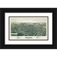 thumbnail image 1 of Fowler 32x20 Black Ornate Wood Framed with Double Matting Museum Art Print Titled - Indiana Pennsylvania - Fowler 1900, 1 of 4