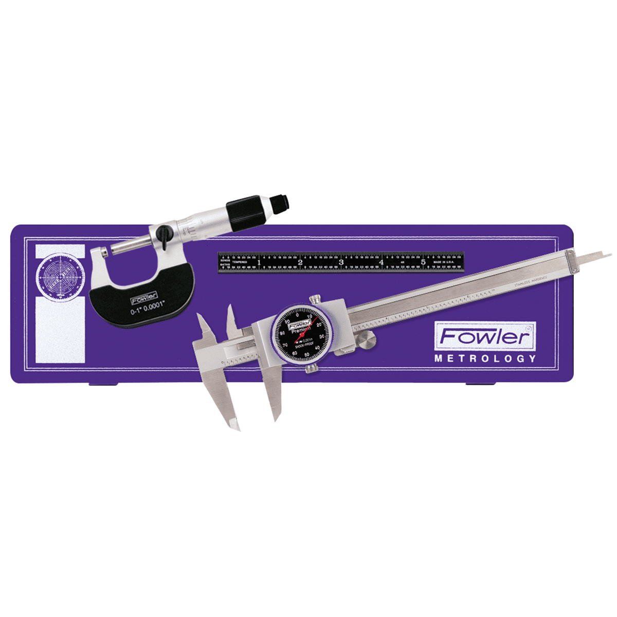 Fowler 72-229-711 Measuring Caliper Micrometer Mechanics Set