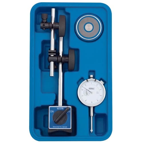 Fine Adjust Mag Base with AGD White Face Indicator Set