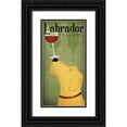 thumbnail image 1 of Fowler, Ryan 11x18 Black Ornate Wood Framed with Double Matting Museum Art Print Titled - Labrador Wine Dog, 1 of 4