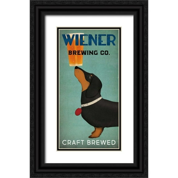 Fowler, Ryan 11x18 Black Ornate Wood Framed with Double Matting Museum Art Print Titled - Wiener Brewing Co