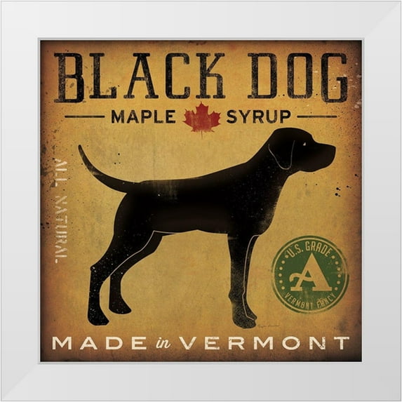 Fowler, Ryan 12x12 White Modern Wood Framed Museum Art Print Titled - Black Dog at Show