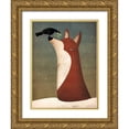 thumbnail image 1 of Fowler, Ryan 15x18 Gold Ornate Wood Framed with Double Matting Museum Art Print Titled - Fox and Mistletoe, 1 of 4