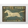thumbnail image 1 of Fowler, Ryan 18x13 White Modern Wood Framed Museum Art Print Titled - White Horse Running, 1 of 4