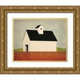 thumbnail image 1 of Fowler, Ryan 18x15 Gold Ornate Wood Framed with Double Matting Museum Art Print Titled - Fall Barn, 1 of 4