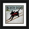 thumbnail image 1 of Fowler, Ryan 20x20 Black Ornate Wood Framed with Double Matting Museum Art Print Titled - Black Dog Ski, 1 of 4