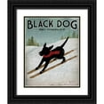 thumbnail image 1 of Fowler, Ryan 20x24 Black Ornate Wood Framed with Double Matting Museum Art Print Titled - Black Dog Ski, 1 of 4