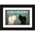 thumbnail image 1 of Fowler, Ryan 32x21 Black Ornate Wood Framed with Double Matting Museum Art Print Titled - Doodle Dog Lovers Welcome, 1 of 4