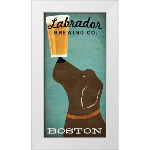 Fowler, Ryan 9x14 White Modern Wood Framed Museum Art Print Titled - Labrador Brewing Co Boston