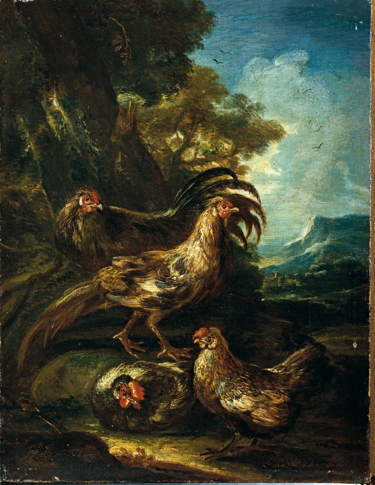 Fowls Canvas Art - (24 x 36)