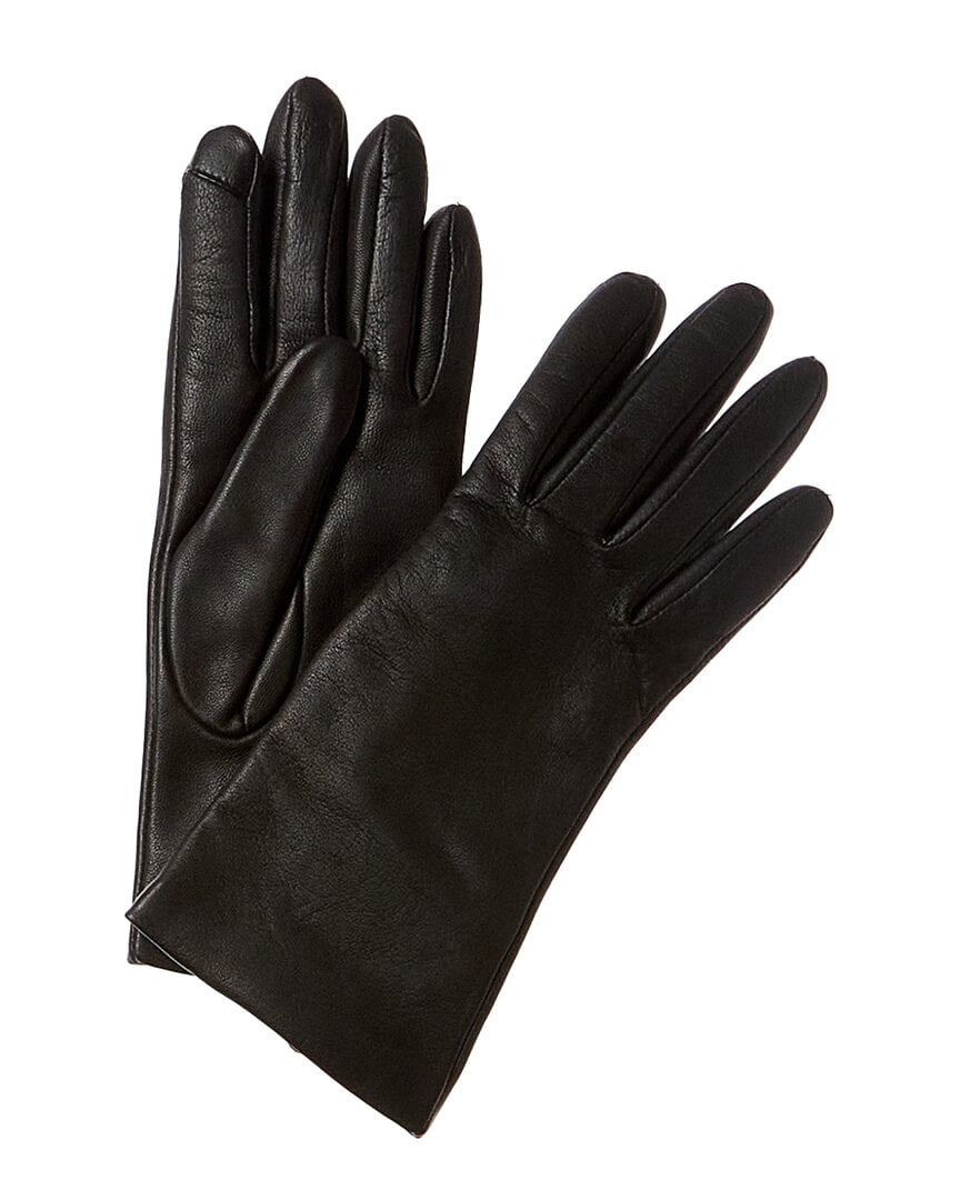 Fownes Brothers & Co. CashmereLined Leather Gloves, 8, Black
