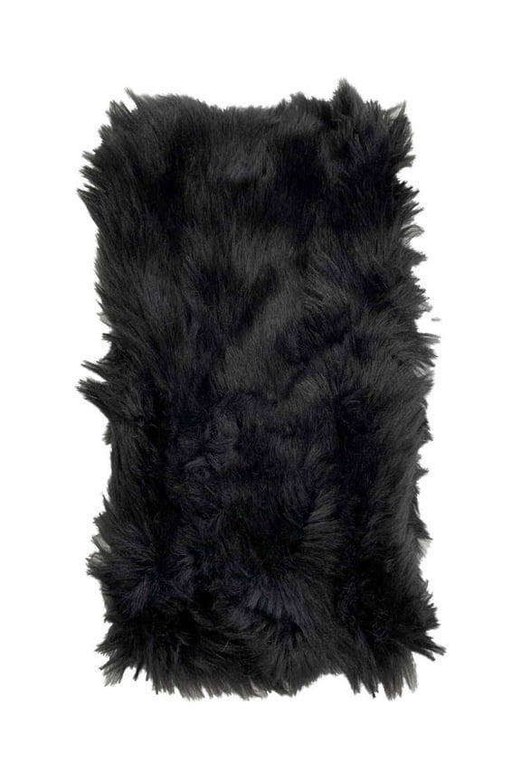 Fownes Womens Black Faux Fur Cowl Infinity Eternity Scarf