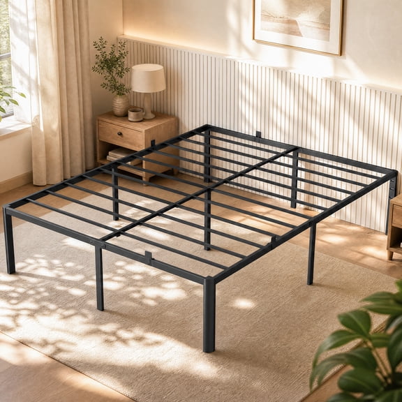 Fowroa 18 in Full Bed Frames, Metal Platform Bed Frame, No Box Spring Needed, Easy Assembly