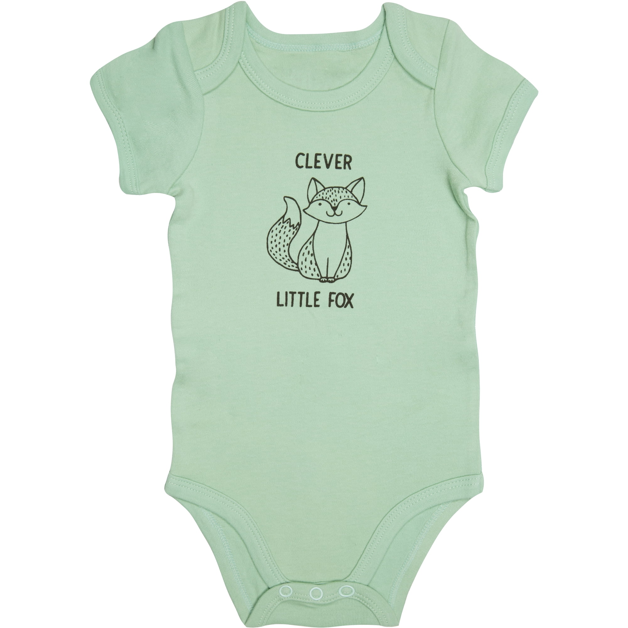 Pavilion Gift Company - Fox - 12-24 Months Green Onesie