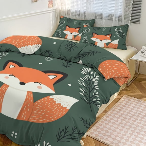 Fox (30) Bedding Set Couple Bedclothes Pillowcase Customized Home Textiles Bed Set for Bedroom Decoration
