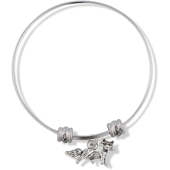 Fox 3D Fancy Charm Bangle