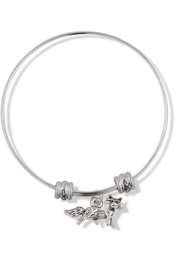 Fox 3D Fancy Charm Bangle
