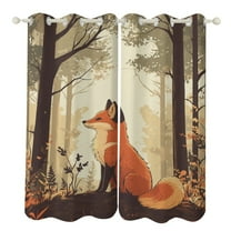 Fox (4) Blackout Window Curtains for Bedroom Living Room Kicthen High Shading 2 Panels