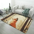 thumbnail image 1 of Fox (4) Carpet Rug for Home Living Room Bedroom Sofa Doormat Decor Kids Area Rug Non-slip Mat, 1 of 8