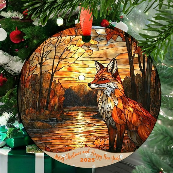 Fox 40 Christmas Ornament, Holiday Tree Ornament, Gift for Mom, Love Day Home Decor, Festival Gift Ornament, Keepsake 2025