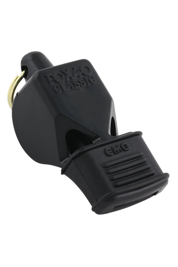 Classic CMG Safety 3-Chamber Pealess Whistle, Black