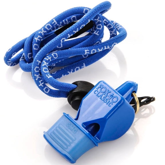 Fox 40 Classic Cushioned Mouth Grip No-Pea Whistle, Blue