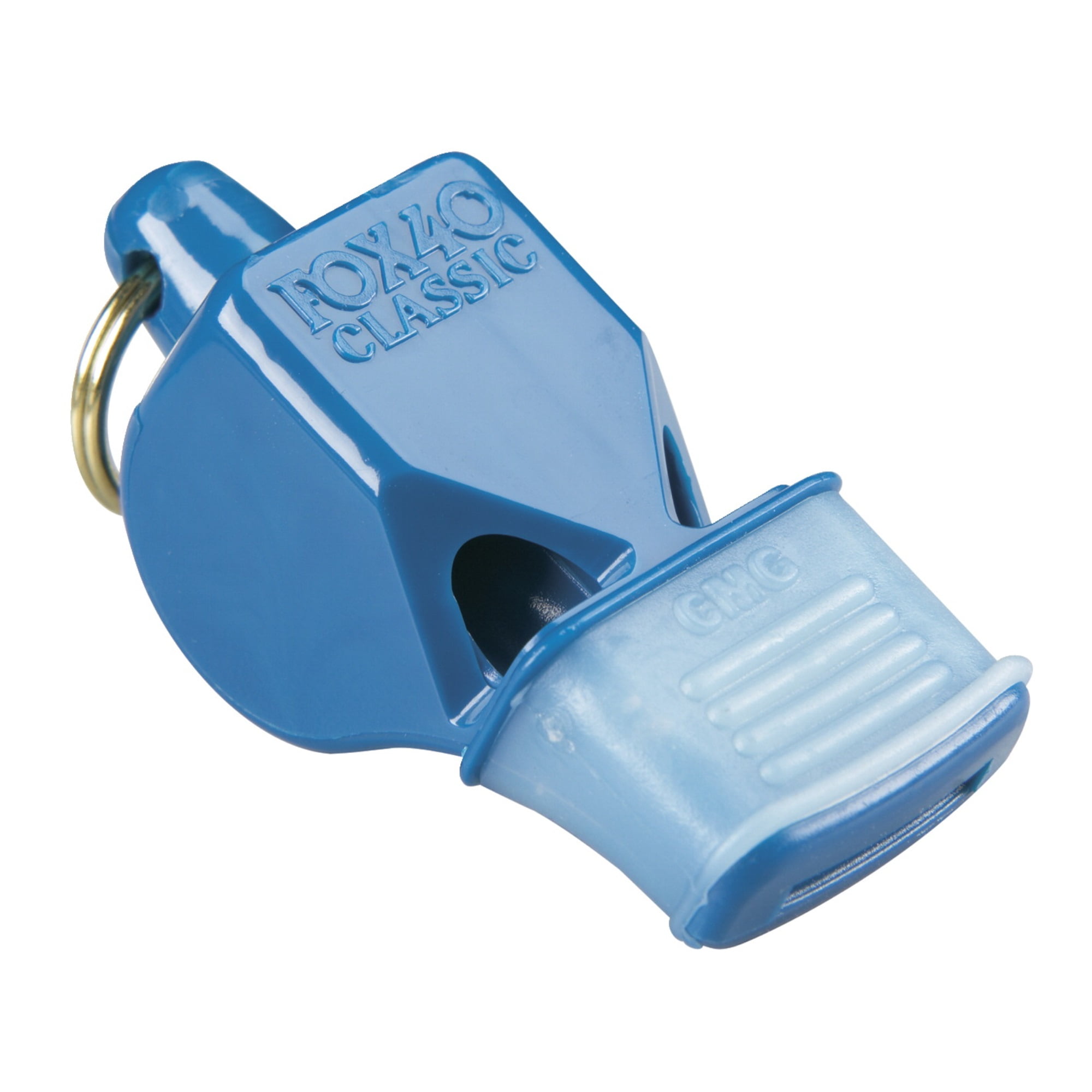 Fox 40 Classic Cushioned Mouth Grip No-Pea Whistle, Blue 