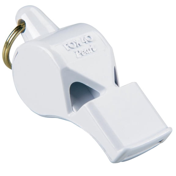 Fox 40 Pearl Whistle Referee-Coach Safety Alert Rescue Outdoor-White 4-Pack