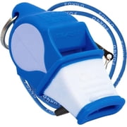 Fox 40 Sonik Blast CMG 3-Chamber Pealess Whistle + Lanyard, Blue/White